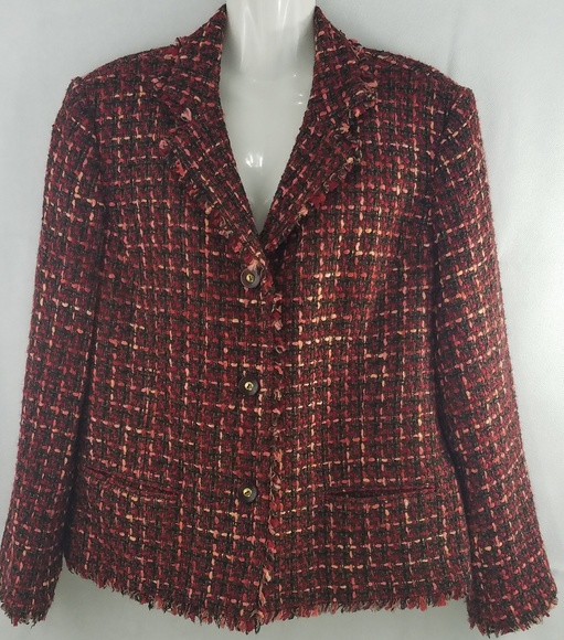 JM Collection tweed Coat/Jacket size 12 Large - Picture 1 of 6